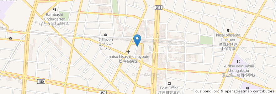 Mapa de ubicacion de 岡本歯科クリニック en Japan, 東京都, 江戸川区.