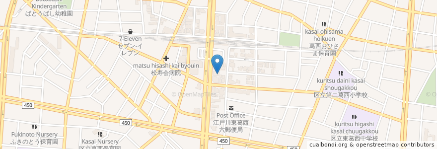 Mapa de ubicacion de 東京個別指導学院 en Japão, Tóquio, 江戸川区.