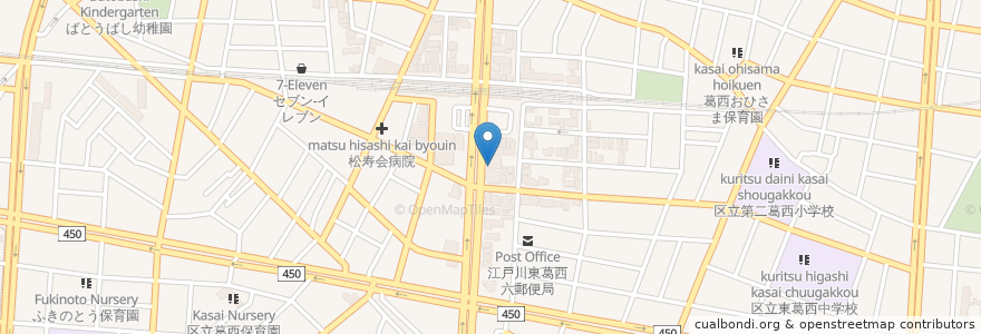 Mapa de ubicacion de 中高受験ena en 일본, 도쿄도, 江戸川区.