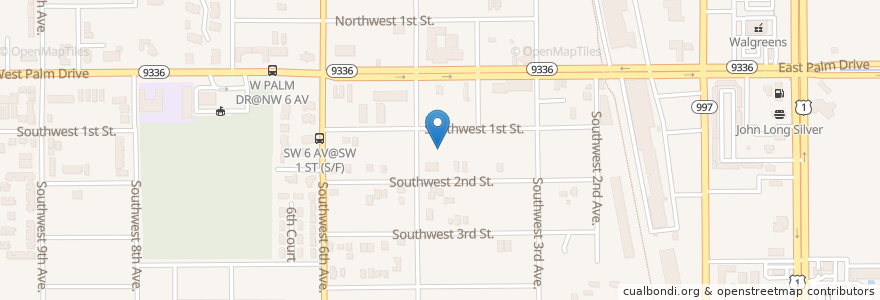 Mapa de ubicacion de Branches Methodist Church en 미국, 플로리다주, 마이애미데이드 군, Florida City.