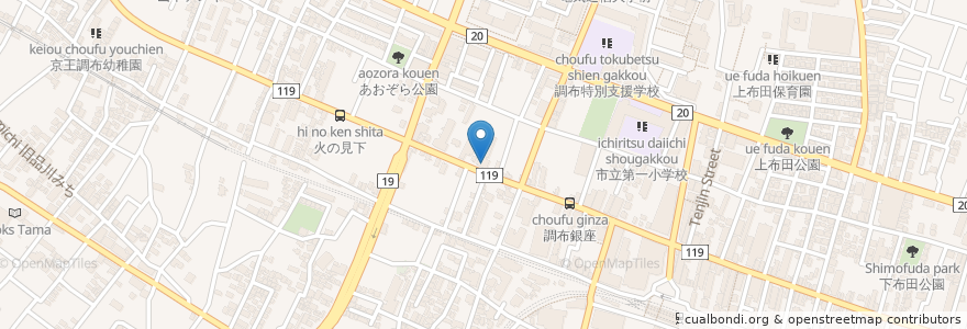 Mapa de ubicacion de 調布NORI歯科クリニック en Japão, Tóquio, 調布市.