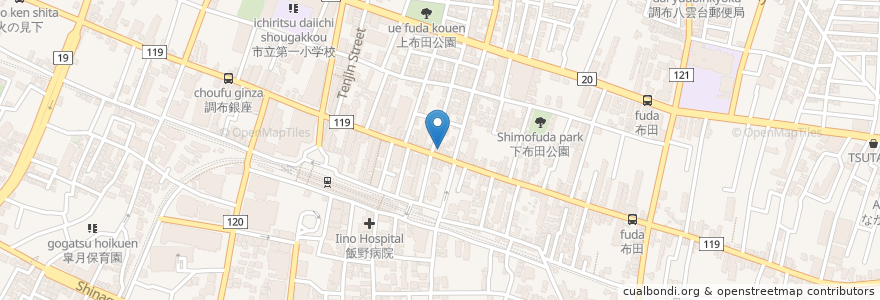 Mapa de ubicacion de 甲州屋 en Giappone, Tokyo, 調布市.