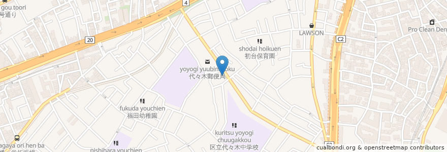 Mapa de ubicacion de ピザハット en 日本, 东京都/東京都, 渋谷区.