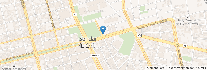 Mapa de ubicacion de ゆきむら en Япония, Мияги, 仙台市, 青葉区.