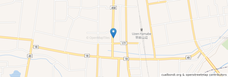 Mapa de ubicacion de お惣菜とお食事の店 ヤマキチ en Japão, 山形県, 東村山郡, 山辺町.