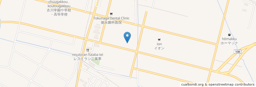 Mapa de ubicacion de 仙台家庭裁判所 古川支部 en Jepun, 宮城県, 大崎市.