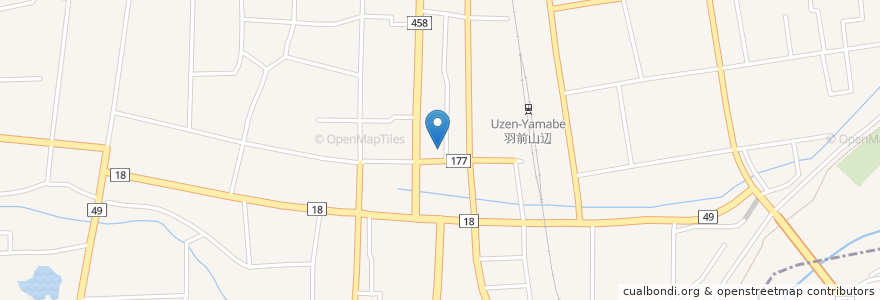 Mapa de ubicacion de あおき酒場 en Japonya, 山形県, 東村山郡, 山辺町.