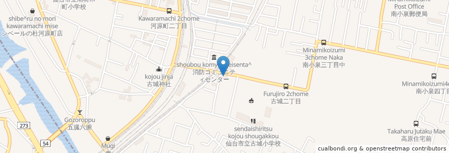 Mapa de ubicacion de 歯科クレール en Japão, 宮城県, 仙台市, 若林区.