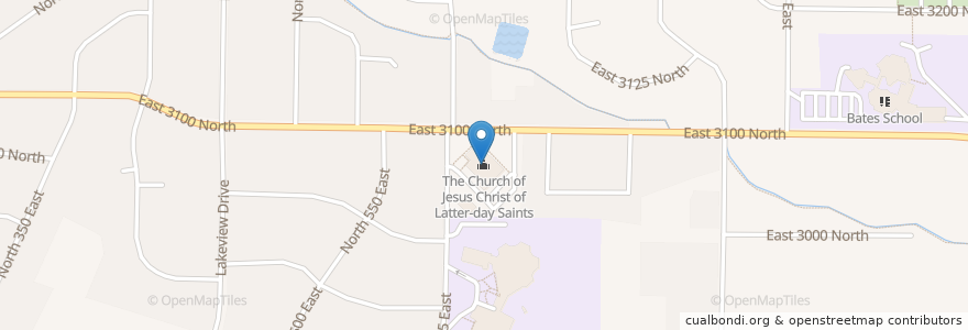 Mapa de ubicacion de The Church of Jesus Christ of Latter-day Saints en Estados Unidos De América, Utah, Weber County, North Ogden.
