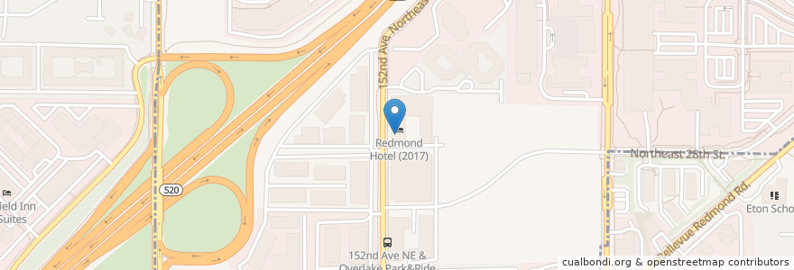 Mapa de ubicacion de WXYZ Lounge en アメリカ合衆国, ワシントン州, King County, レドモンド.
