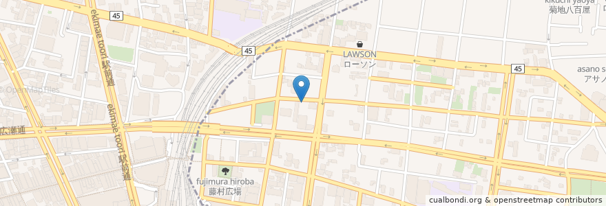 Mapa de ubicacion de ダイニングカフェ あん子の庭 en 일본, 미야기현, 仙台市, 青葉区, 宮城野区.
