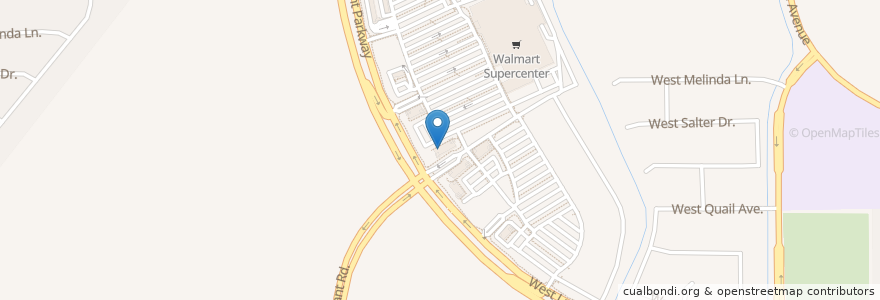 Mapa de ubicacion de Pizza Hut en Stati Uniti D'America, Arizona, Maricopa County, Peoria.