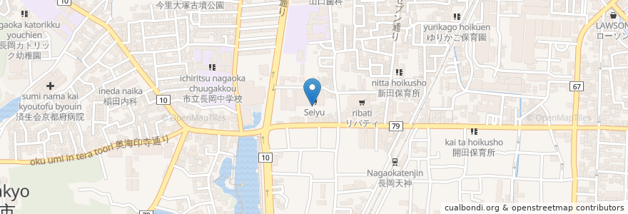 Mapa de ubicacion de 証明写真 en Japan, Kyoto Prefecture, Nagaokakyo.