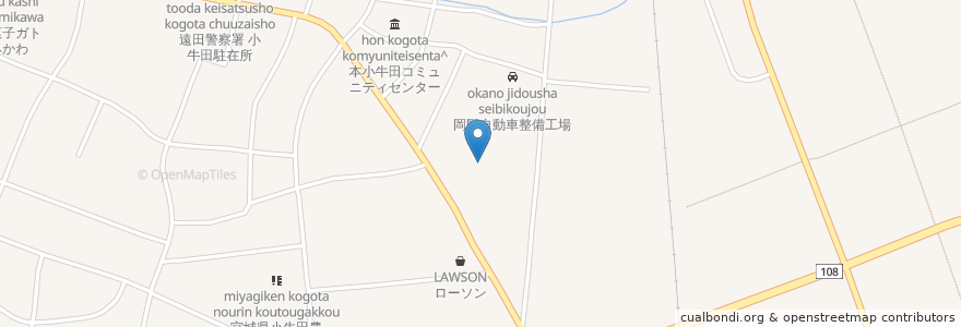 Mapa de ubicacion de 山の神保育園 en Japón, Prefectura De Miyagi, 遠田郡, 美里町.