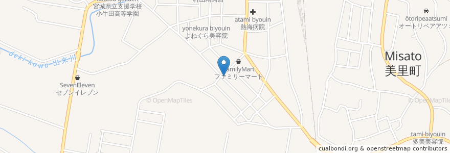 Mapa de ubicacion de Misato Dental Clinic en Japan, Miyagi Prefecture, Toda County, Misato.