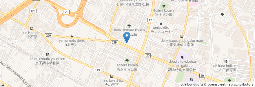 Mapa de ubicacion de Le petit boneur en Japón, Tokio, Chofu.