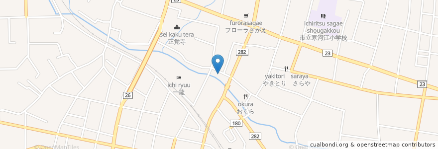 Mapa de ubicacion de そば処そば増 en Japão, 山形県, 寒河江市.