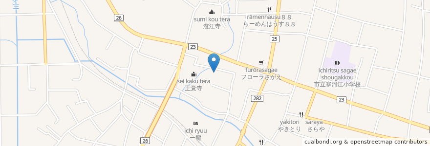 Mapa de ubicacion de 本壽院 en Япония, Ямагата, 寒河江市.