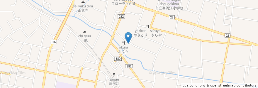 Mapa de ubicacion de 天み家 en Japon, Préfecture De Yamagata, 寒河江市.