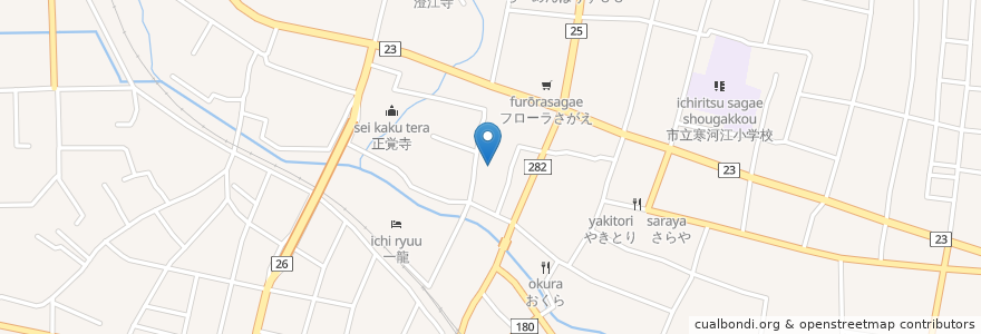 Mapa de ubicacion de 寒河江大谷幼稚園 en Japan, 山形県, 寒河江市.