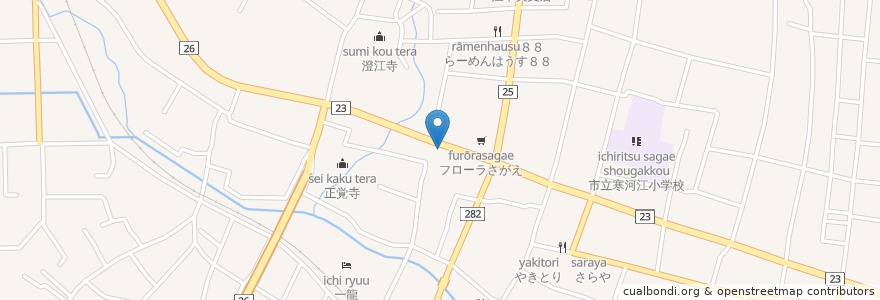 Mapa de ubicacion de 味工房Appia en Japan, Präfektur Yamagata, 寒河江市.