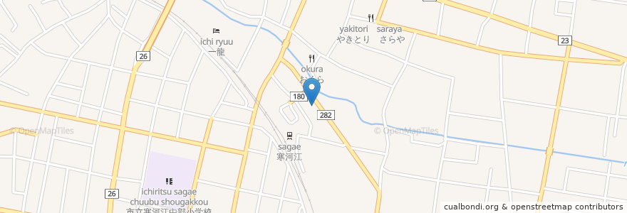 Mapa de ubicacion de そば処七色 en Giappone, Prefettura Di Yamagata, 寒河江市.