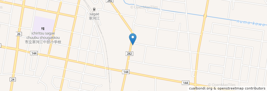 Mapa de ubicacion de サガエ歯科クリニック en Japon, Préfecture De Yamagata, 寒河江市.