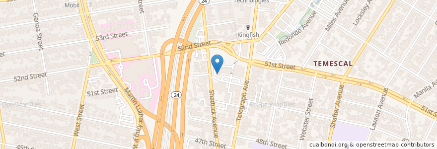 Mapa de ubicacion de Peet's Coffee en Stati Uniti D'America, California, Contea Di Alameda, Oakland.