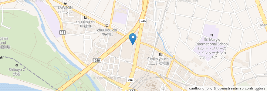 Mapa de ubicacion de つばめグリル en Japonya, 東京都, 世田谷区.