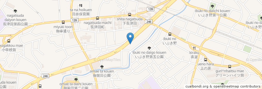 Mapa de ubicacion de ガスト en ژاپن, 神奈川県, 横浜市, 緑区.