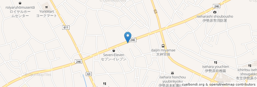 Mapa de ubicacion de デンタルクリニック ピュア伊勢原 en 日本, 神奈川県, 伊勢原市.