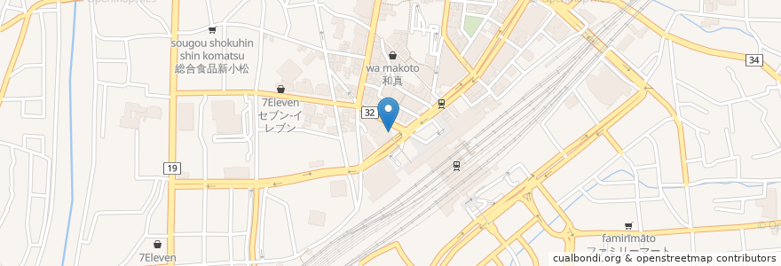 Mapa de ubicacion de そば亭油や en 日本, 長野県, 長野市.