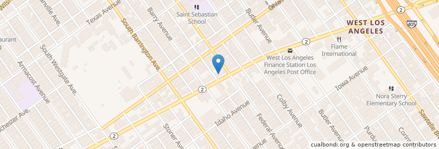 Mapa de ubicacion de Cacao Coffee House en Amerika Syarikat, California, Los Angeles County, Los Angeles.