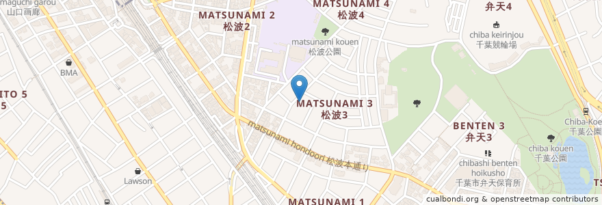 Mapa de ubicacion de 山田整形外科医院 en Japón, Prefectura De Chiba, Chiba, Chuo.