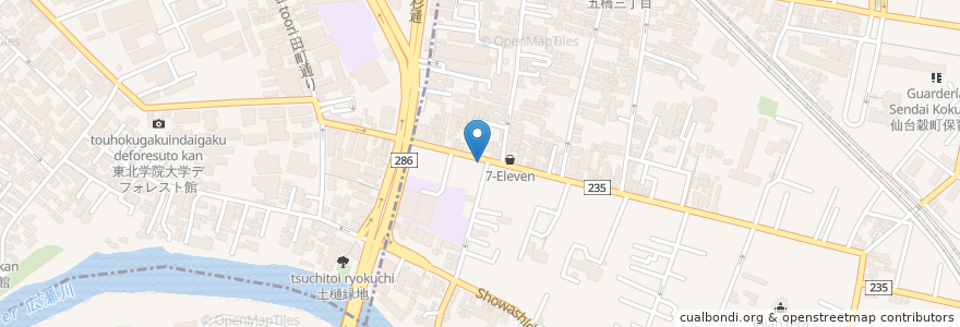 Mapa de ubicacion de とりふじ en Japan, Präfektur Miyagi, 仙台市.