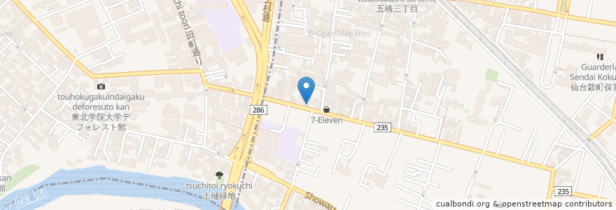 Mapa de ubicacion de 横浜家系ラーメン 一翔 en ژاپن, 宮城県, 仙台市.