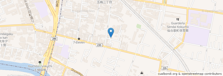 Mapa de ubicacion de おざわ女性総合クリニック en Japonya, 宮城県, 仙台市.