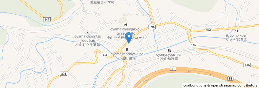 Mapa de ubicacion de せりざわ薬局 en Japan, Shizuoka Prefecture, Sunto County, Oyama.