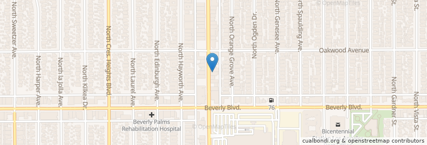 Mapa de ubicacion de Hirsh Family Kosher Kitchen And Cafe en الولايات المتّحدة الأمريكيّة, كاليفورنيا, مقاطعة لوس أنجلس, لوس أنجلس.
