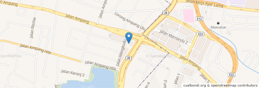 Mapa de ubicacion de The Origin Cafe en 말레이시아, 슬랑오르, 쿠알라룸푸르.