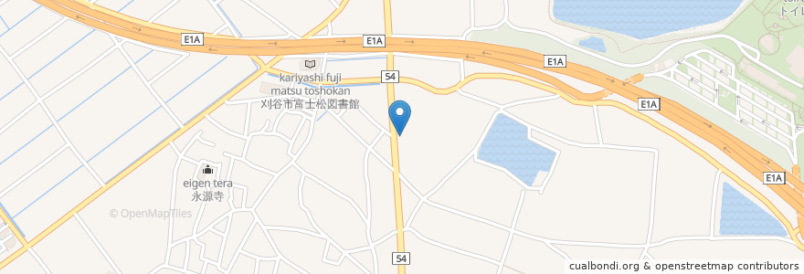 Mapa de ubicacion de 台湾料理天興飯店 en Japão, 愛知県, 刈谷市.