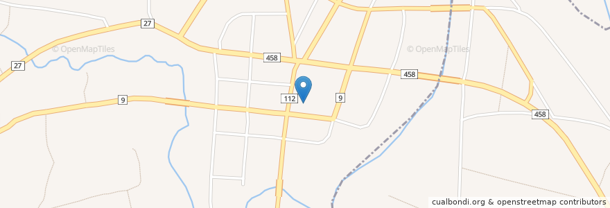 Mapa de ubicacion de 山形銀行 左沢支店 en Japan, Präfektur Yamagata, 西村山郡, 大江町.