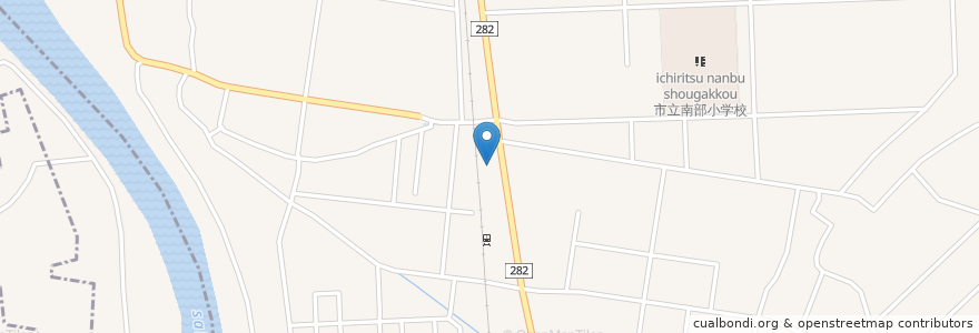 Mapa de ubicacion de 佐藤歯科医院 en اليابان, 山形県, 寒河江市.
