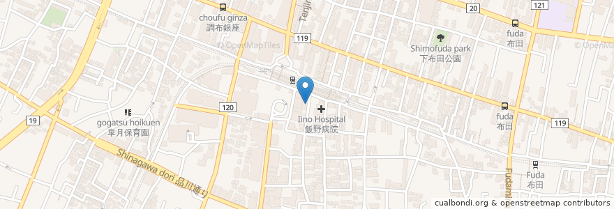 Mapa de ubicacion de M's kitchen en Japon, Tokyo, 調布市.