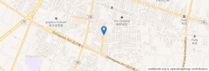 Mapa de ubicacion de しゃぶ葉 en 일본, 도쿄도, 調布市.