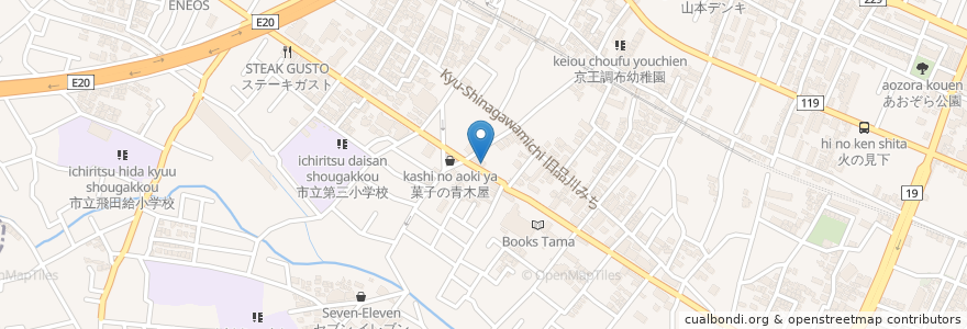 Mapa de ubicacion de ソエル en Japon, Tokyo, 調布市.
