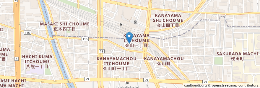 Mapa de ubicacion de 甘次郎 en اليابان, 愛知県, 名古屋市.