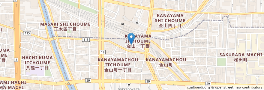 Mapa de ubicacion de さつま黒鶏 en Japan, 愛知県, Nagoya.
