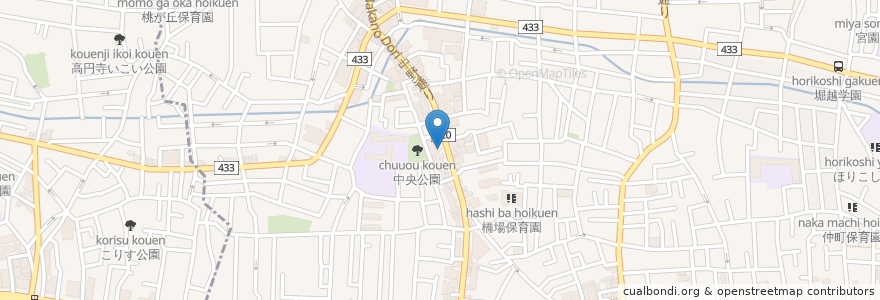 Mapa de ubicacion de Pastatoria ALESSIO en Jepun, 東京都, 中野区.