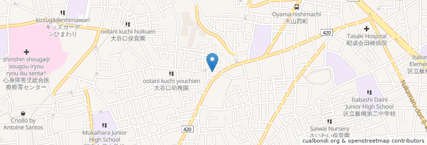Mapa de ubicacion de 西東京信用金庫 en Jepun, 東京都, 板橋区.